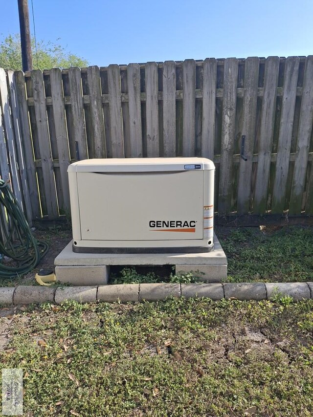 details with fence and a power unit