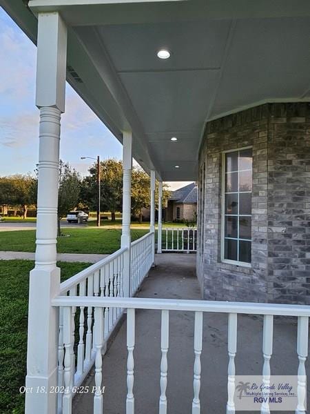 view of patio / terrace featuring a porch