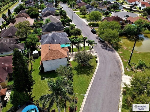 bird's eye view with a residential view