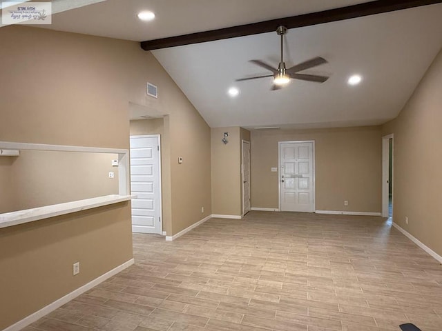118 E Matz Ave, Harlingen, TX 78550 - unfurnished room with ceiling fan, light wood-style floors, and recessed lighting