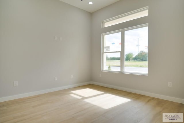 empty room featuring light hardwood / wood-style flooring