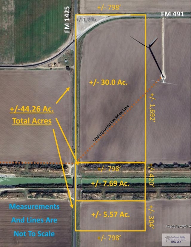 44.26AC W Fm 491, Lyford TX, 78569 land for sale