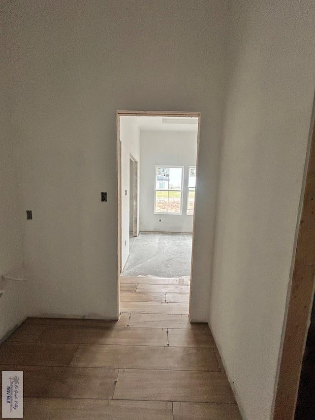 hallway featuring light hardwood / wood-style floors