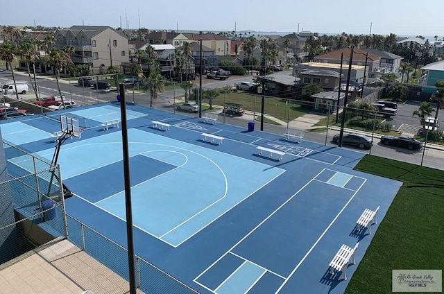 view of basketball court