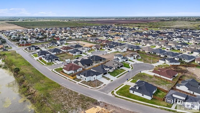 aerial view with a residential view