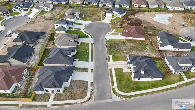 bird's eye view featuring a residential view