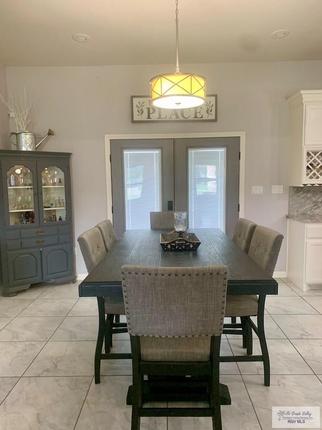 view of dining area