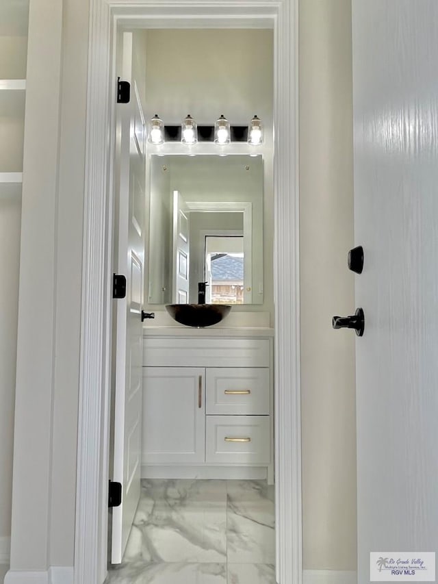 bathroom with vanity