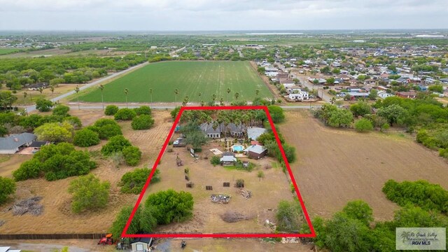 2107 S Victoria Rd, Donna, TX 78537 - birds eye view of property featuring a rural view
