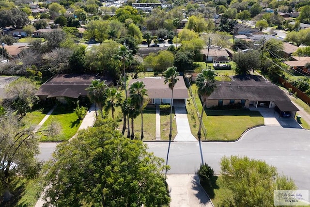 drone / aerial view featuring a residential view