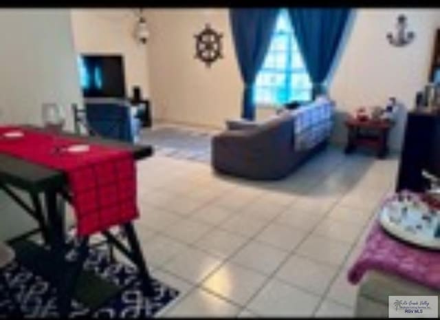 view of tiled living room