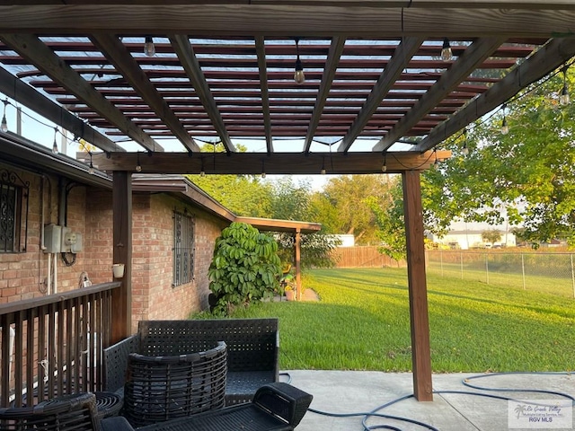 view of patio / terrace with a pergola