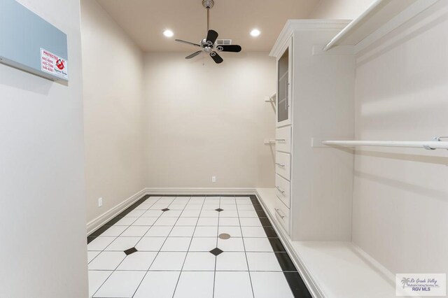 405 E Matz Ave, Harlingen, TX 78550 - walk in closet featuring a ceiling fan and light tile patterned floors