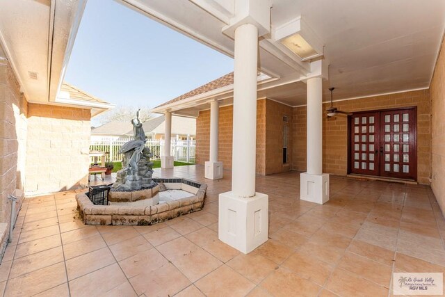 405 E Matz Ave, Harlingen, TX 78550 - view of patio / terrace with a ceiling fan