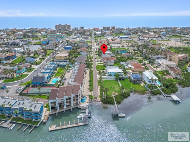 213B W Cora Lee Dr Unit B, South Padre Island, TX 78597 - drone / aerial view of a large body of water