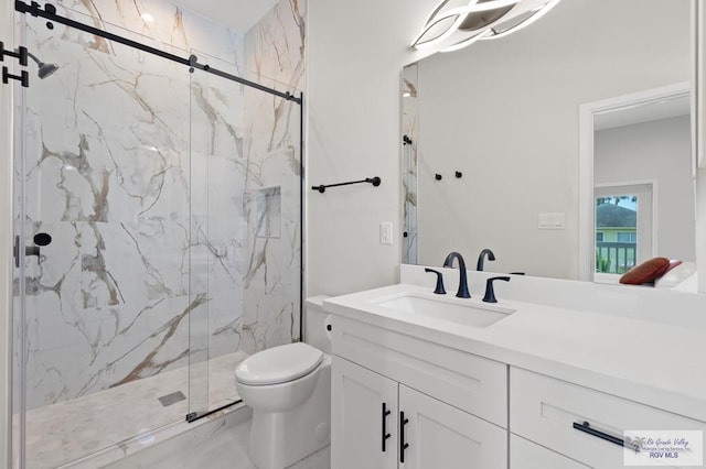 213B W Cora Lee Dr Unit B, South Padre Island, TX 78597 - full bathroom featuring vanity, a marble finish shower, and marble finish floors