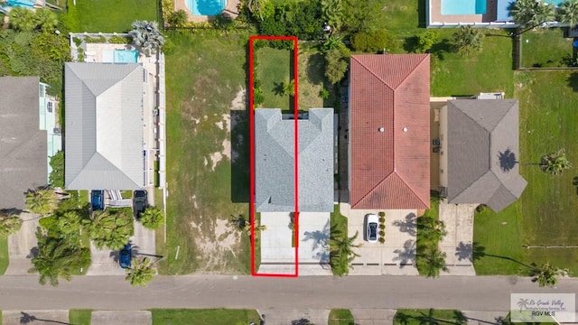 213B W Cora Lee Dr Unit B, South Padre Island, TX 78597 - aerial view of property's location featuring property boundaries highlighted