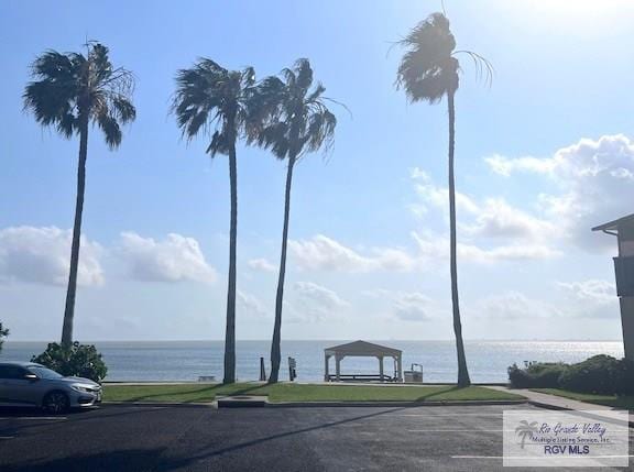 77 Santa Isabel Blvd Unit K1, Laguna Vista, TX 78578 - water view featuring a gazebo