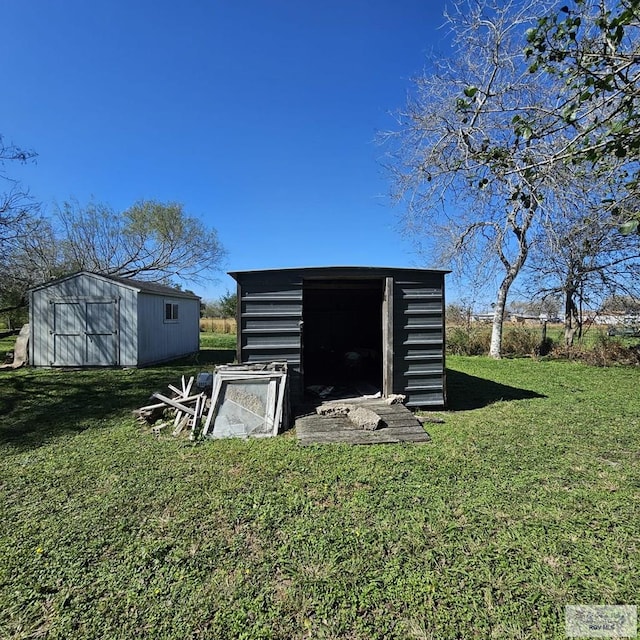 view of shed