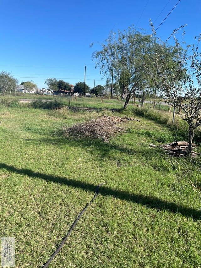 view of yard with a rural view