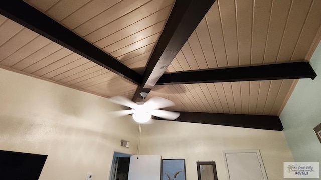 6608 Padre Blvd Unit D-253, South Padre Island, TX 78597 - detailed view of a wooden ceiling with exposed beams and ceiling fan