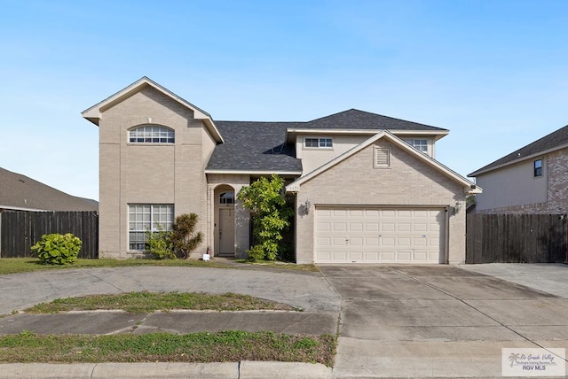 front facade featuring a garage