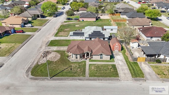 drone / aerial view with a residential view