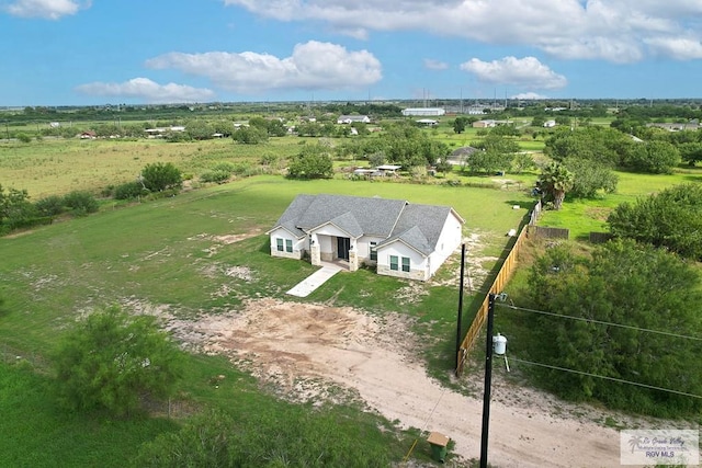 drone / aerial view featuring a rural view