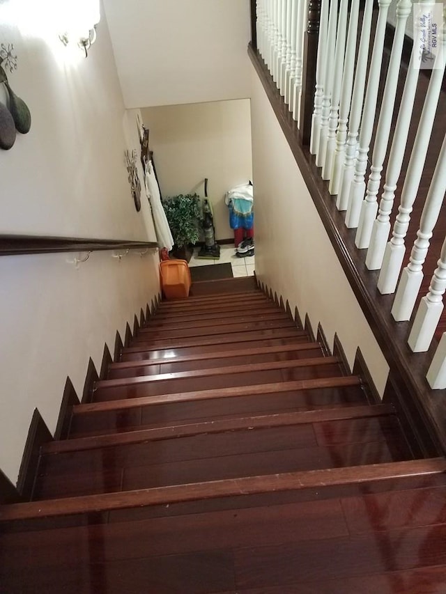 view of stairway