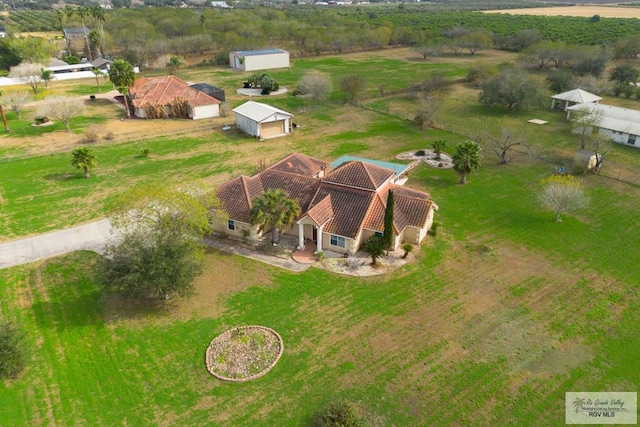 bird's eye view featuring a rural view