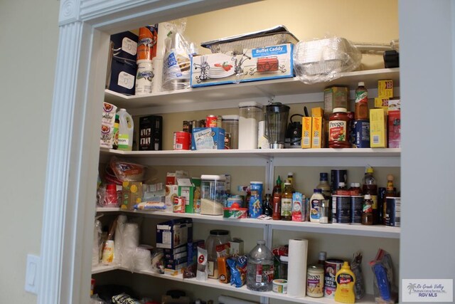 view of pantry