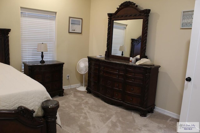 view of carpeted bedroom