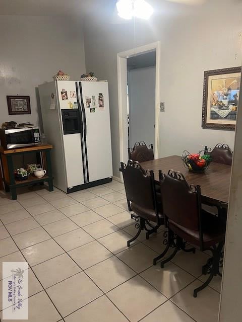 view of tiled dining room