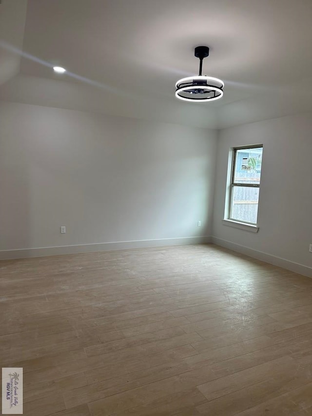 empty room featuring light hardwood / wood-style flooring