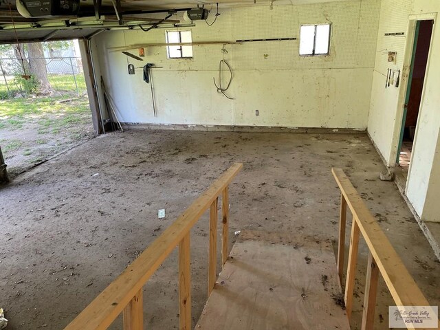 interior space featuring a garage door opener