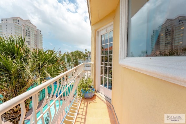 view of balcony