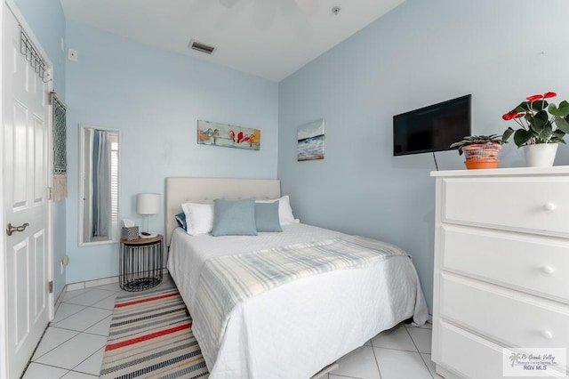 view of tiled bedroom