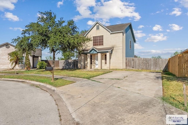 front of property with a front yard