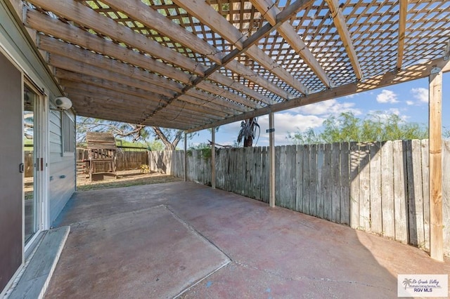 view of patio / terrace with a pergola