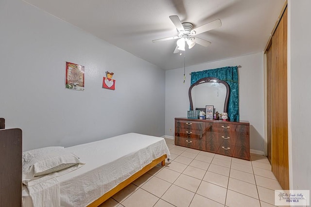 24 Ivy Ln, Brownsville, TX 78521 - bedroom with light tile patterned flooring and ceiling fan