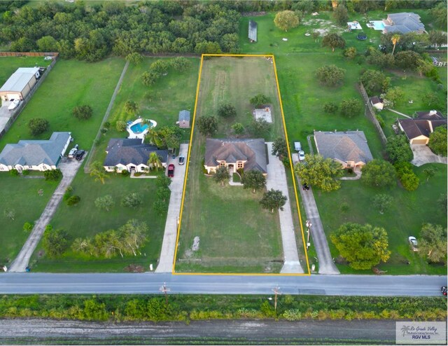 27281 Palm Blvd, Harlingen, TX 78552 - aerial overview of property's location featuring property parcel outlined