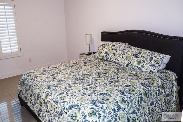 view of tiled bedroom