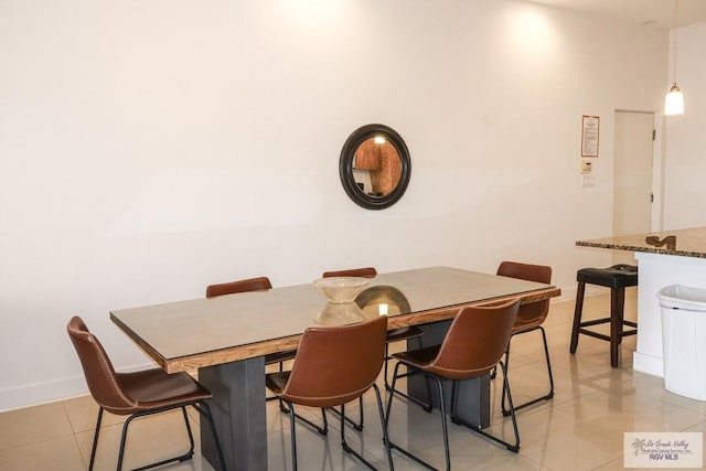 view of tiled dining area