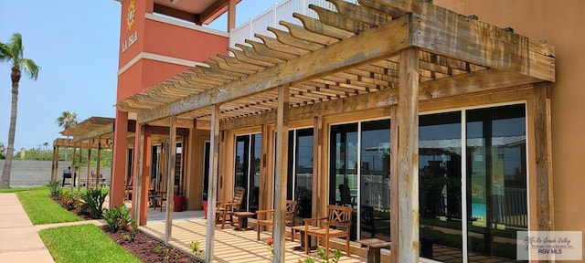 view of patio / terrace with a pergola