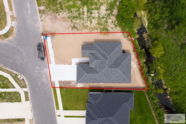 8830 Wentz Lk, Brownsville, TX 78520 - view from above of property featuring property parcel outlined