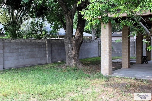 view of yard with a patio