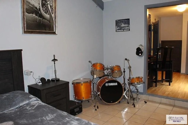 view of tiled bedroom