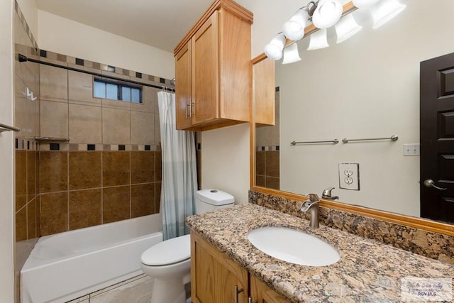 6705 Stone Oak Dr, Brownsville, TX 78526 - full bath featuring toilet, shower / bath combination with curtain, and vanity
