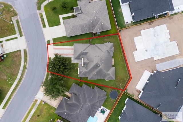 6705 Stone Oak Dr, Brownsville, TX 78526 - aerial view of property and surrounding area with property boundaries highlighted