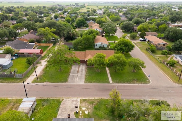 aerial view featuring a residential view